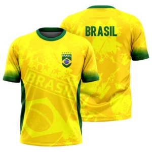 Camisa do Brasil Camiseta do Brasil Seleção Brasileira Torcida Brasil Amarela Patriota Torcedor