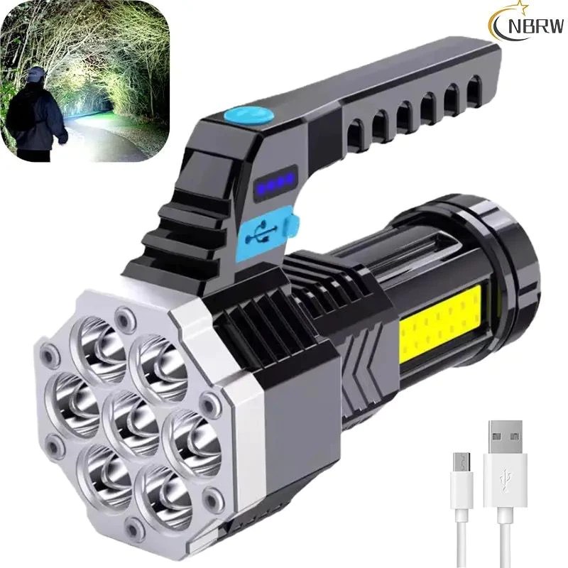 Lanterna De Led mais forte do mundo Alta Potênciaté 7 Leds Portátil Ultra Brilhante De Longo Alcance MT080 (1) MT046