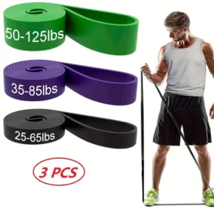Kit 3 Super Band Elástico Borracha Crossfit Extra Forte Faixas de Resistência