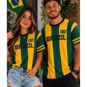 Conjunto casal copa do mundo/ Kit casal 2 blusa do Brasil