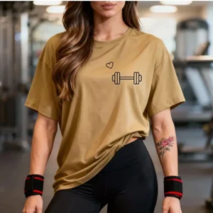 Camisetão T-shirt Oversized 100% Algodão Feminina Gym Treino Academia Fitness Musculação halter