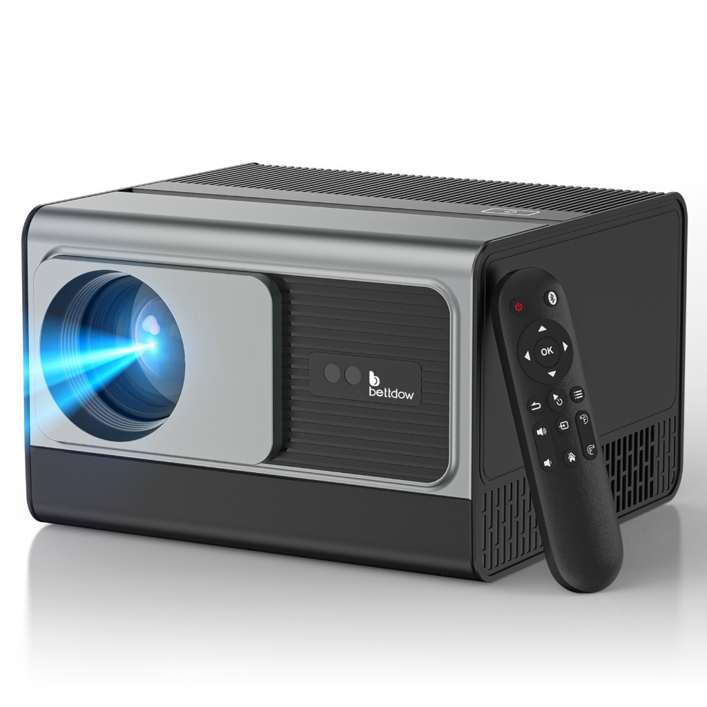 Projetor Bettdow 22000LM 1080P 4K Full HD Projetor Portátil para Casa Android 12 WiFi6 2+32GB para C