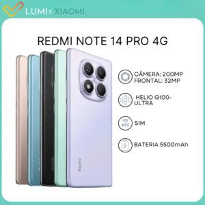 Xiaomi Redmi Note 14 Pro 4G 256GB/512GB e  8GBRAM/12GB RAM, Câmera 200MP, Processador Helio G100-Ult