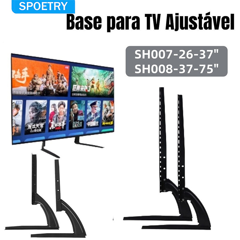 Suporte De Mesa Para Tv Base 37'' A 75'' Lcd Led oled qled Universal Samsung LG 42 43 48 50 55 58 60