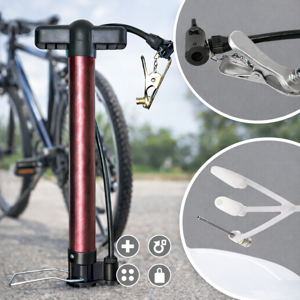 Bomba para Encher Pneu de Bicicleta Moto Carro bike bola piscina