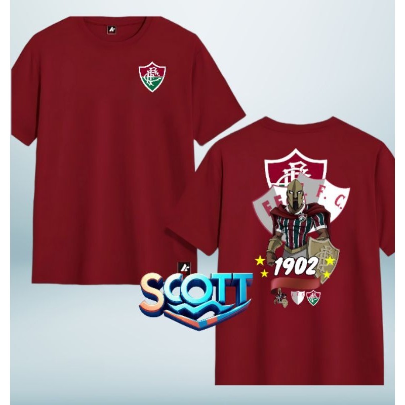 Camiseta básica torcedor do Fluminense 100% algodão
