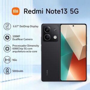 Celular xiaomi redmi note 13 5G  barato novo 8GB RAN 256GB ROM Câmera 108MP original Versão Global
