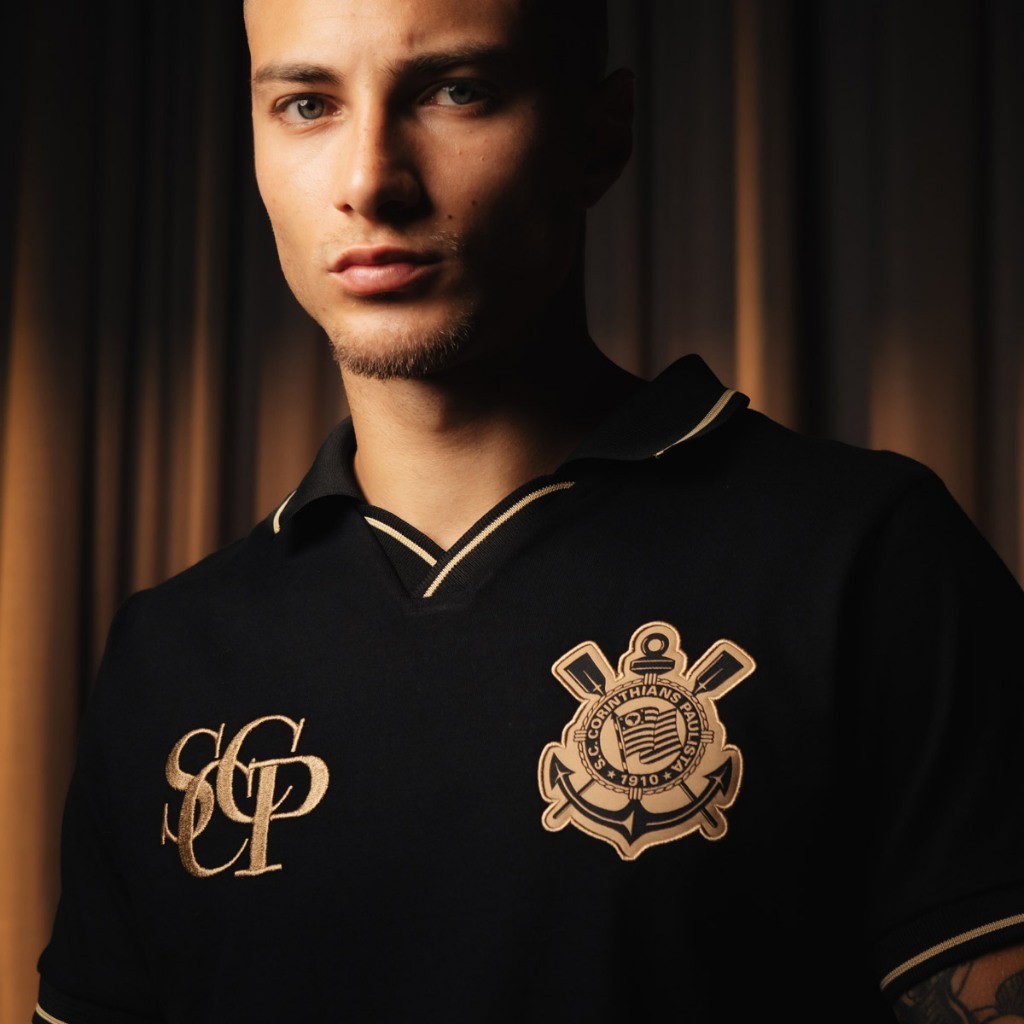 Camisa Corinthians Retrô Polo Masculina Oficial
