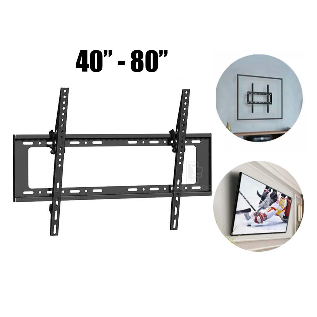 Suporte Para Tv Inclinável 40 A 80 Pol Samsung LG Universal Lcd Led Qled Oled Inclinação 43 55 58 60
