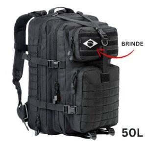 Mochila tática militar para viagens, 30L/40L/50L, preta, camuflada - alta qualidade.